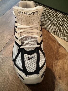 Nike White and Black Air Pegasus Running Shoe